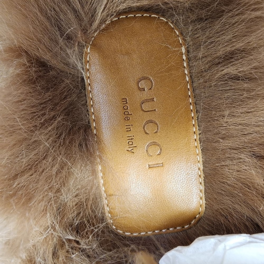 Gucci Black Velvet Fur Lined Loafers❤️ - Picture 7 of 16